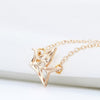 Tiny Origami Crane Necklace Wedding Jewelry